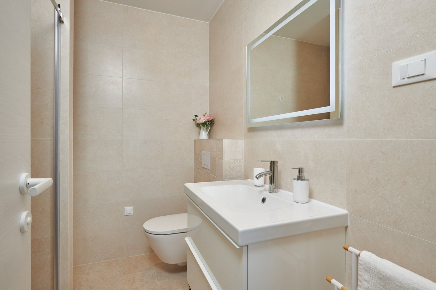 Modern bathroom with quality fixtures